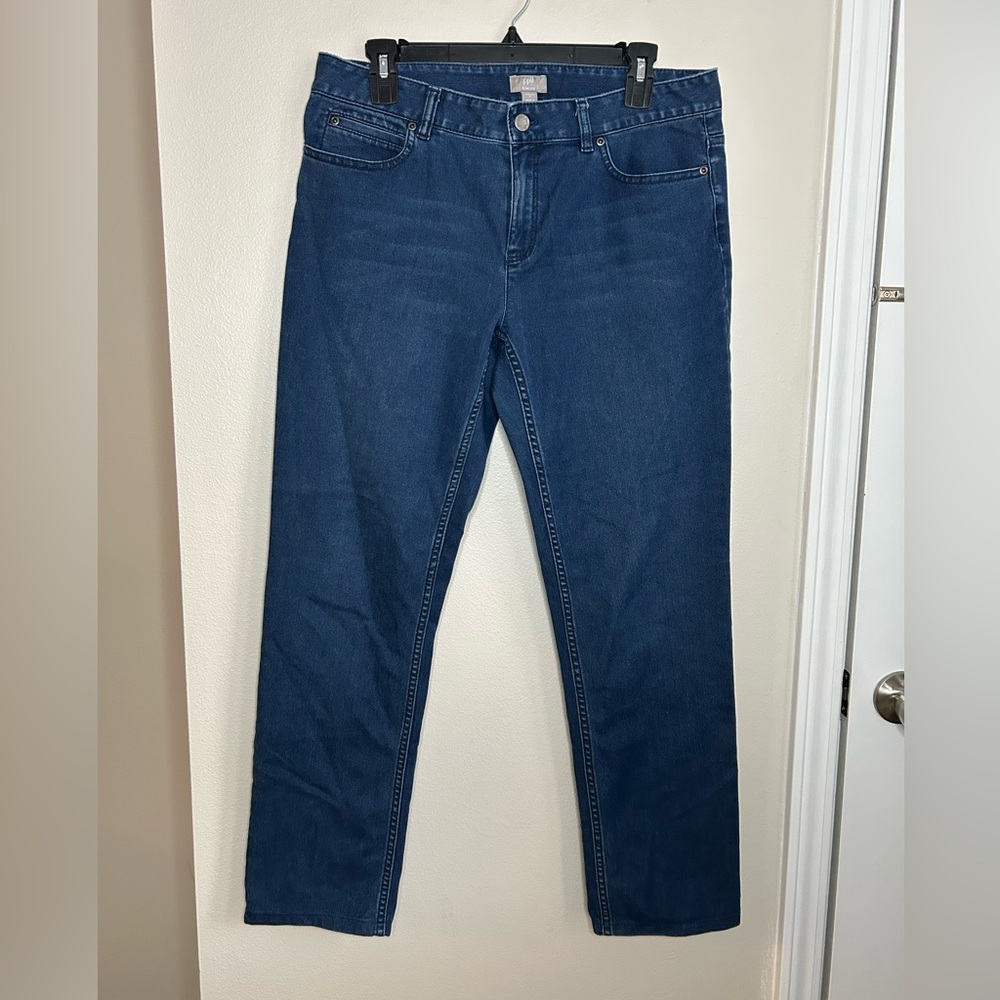J. Jill Stretch Slim Leg Denim Dark Wash Jeans Size 8